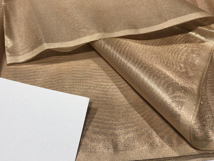 gold fabric for dresses Tissue color 44