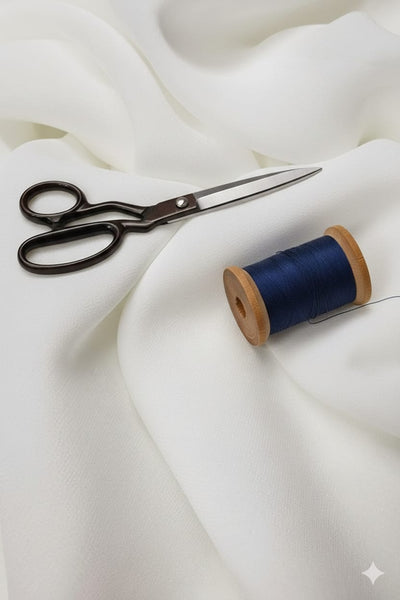 100% Silk Georgette Premium Sheer natural white [dyeable]  60g/m² 137cm Wide Bridal Gown