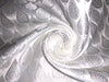 Silk Brocade fabric WHITE with self color motif 44" wide Jacquard BRO913[1]