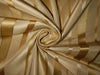 100% silk taffeta satin stripe shades of gold  TAF72'[5]