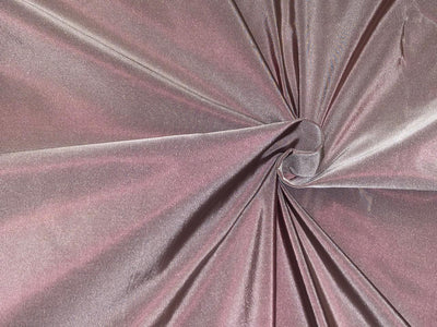 100% pure silk TAFETTA  fabric 2 tone ivory x burgandy [onion pink] TAF348