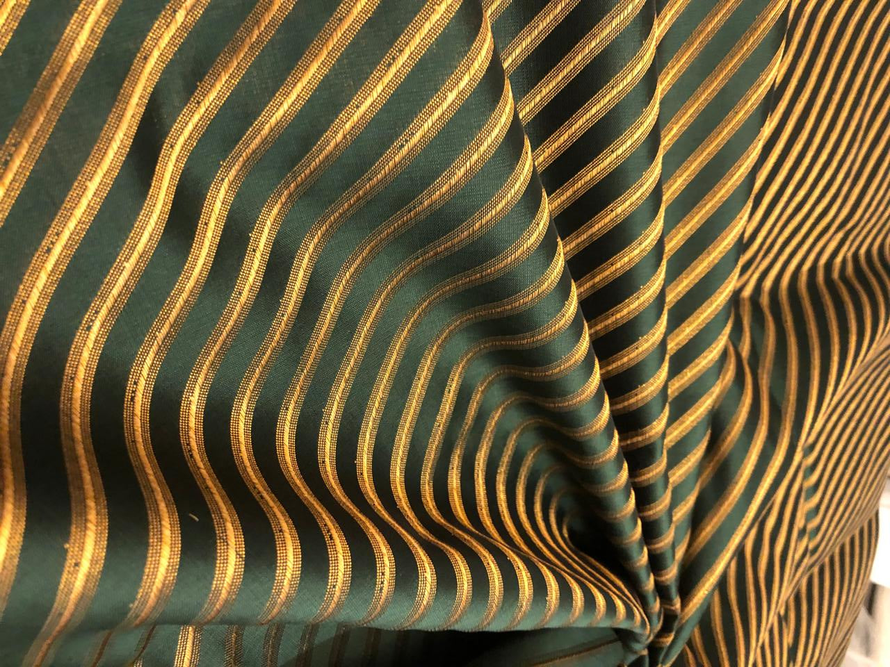 Silk Brocade fabric available in 6 colors royal blue/purple/mustard gold/red/green and gold stripe jacquard 44" WIDE BRO900[1,2.3,4.5,6]