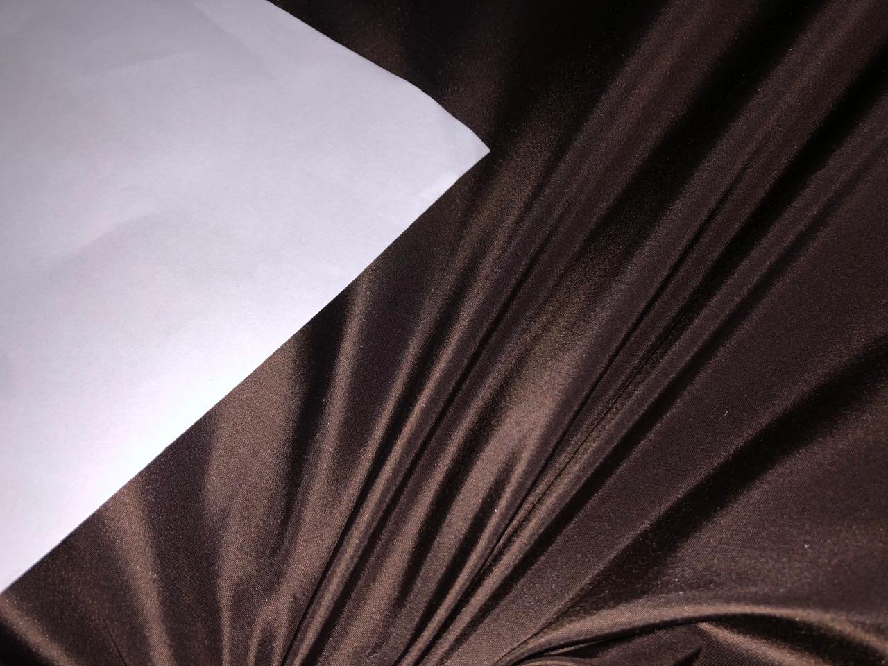 SILK TAFFETA FABRIC CHOCLATE  Brown color 54" wide TAF21