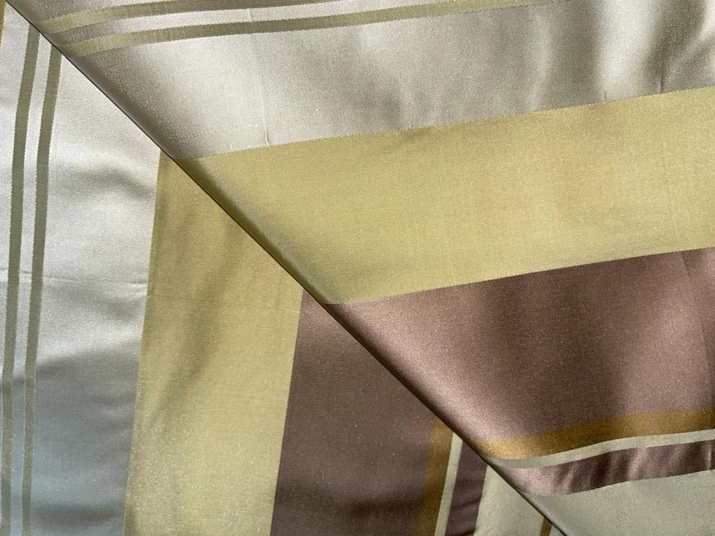 SILK TAFFETA FABRIC SHADES OF GOLD AND ONION PINK WITH SATIN STRIPES 54" wide TAF#S64[1]