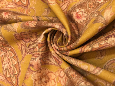 Linen Print paisley available in 2 colors teal and mustard colors [18560/90]