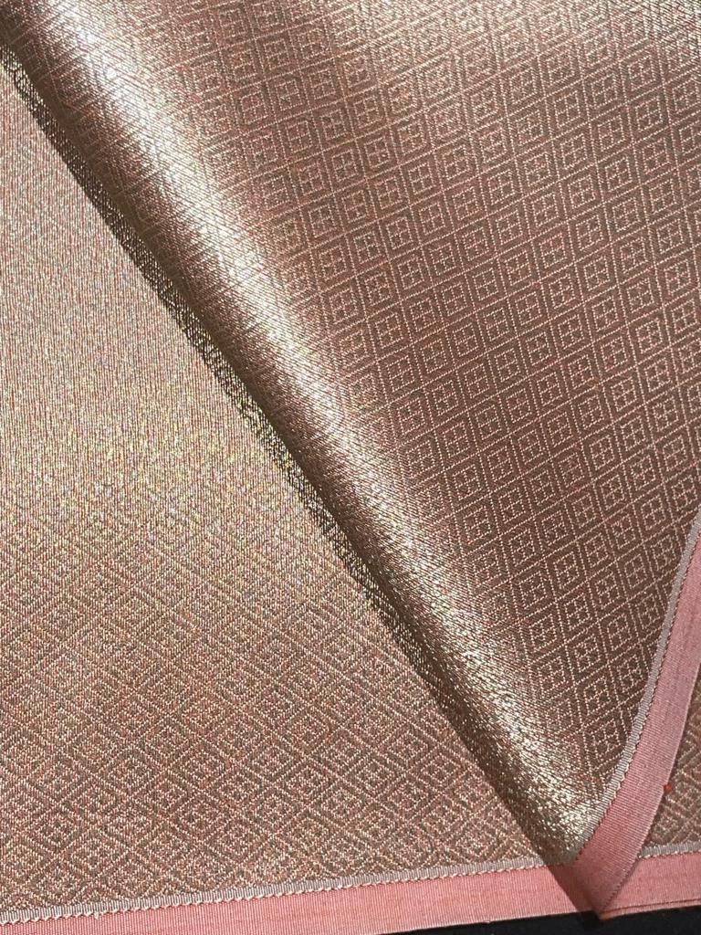 Silk Brocade Fabric Metallic Gold jacquard 44" WIDE BRO340 available in 6 colors red x gold /pink x gold /gold x gold/ peach x gold /sea green x gold /rust x gold