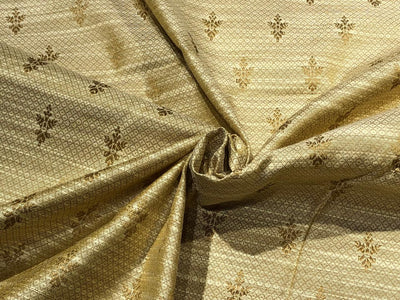 Silk Brocade fabric GOLD X GOLD JACQUARD geometric with gold motifs BRO1015[5]
