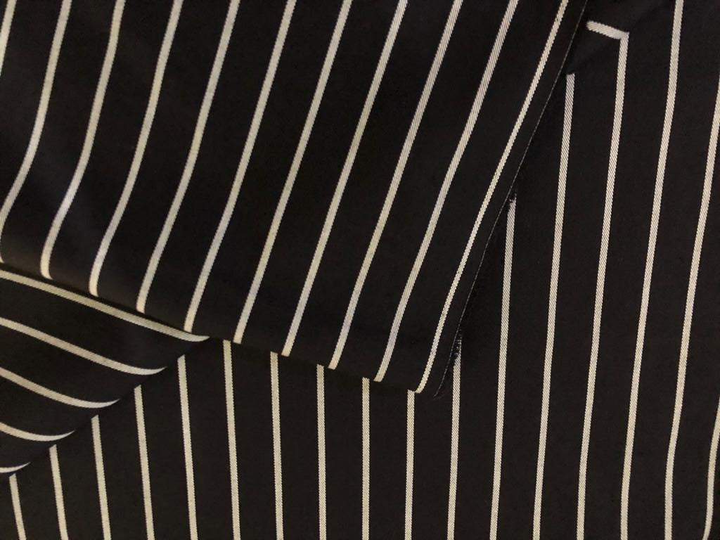 100% Cotton Denim Fabric 58" wide DENIM BLUE COLOR HORIZONTAL STRIPE [15577]