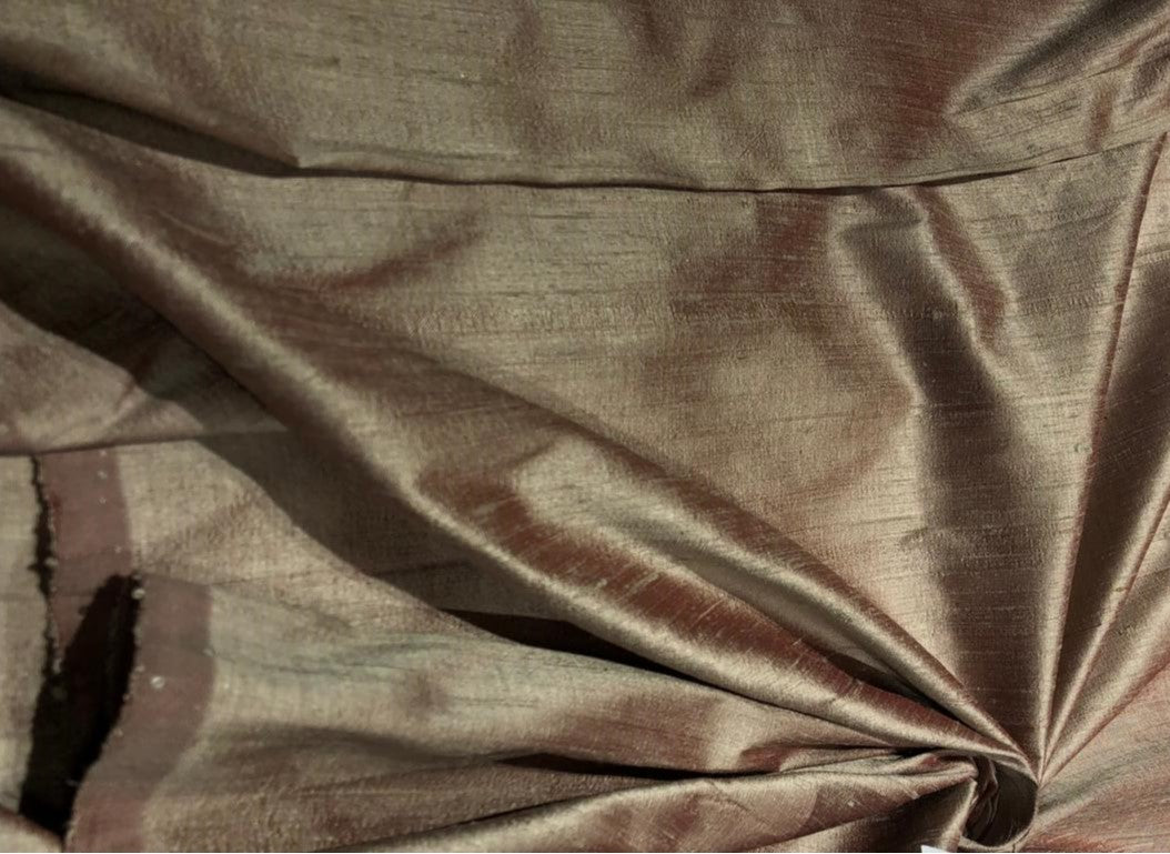 100% Pure silk dupioni fabric red x cream  color 54" wide with slubs MM129[1]