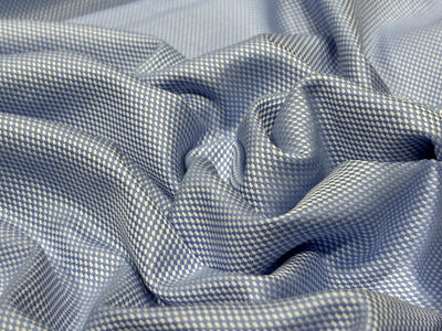 100% Superfine Giza Cotton Italian  MONTI Shirting ,Pre Shrunk dobby 58" wide available in 2 colors white and powder blue [17782/83]