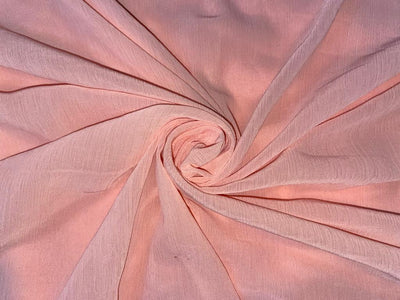 Georgette fabric -YORYU Imported pleated dyed georgette available in two colors red and pastel peach