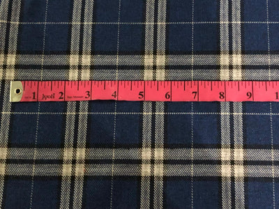 TWEED FANCY Suiting Fabric BLUE AND WHITE BLAIZER  plaids   [16595]