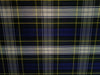 100% DUPION silk BLUE YELLOW WHITE SCOTTISH  plaid 54" wide DUPC77[1] [14025]