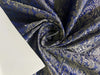 Silk Brocade Fabric Blue X Silver Color 44" Wide BRO548[5]