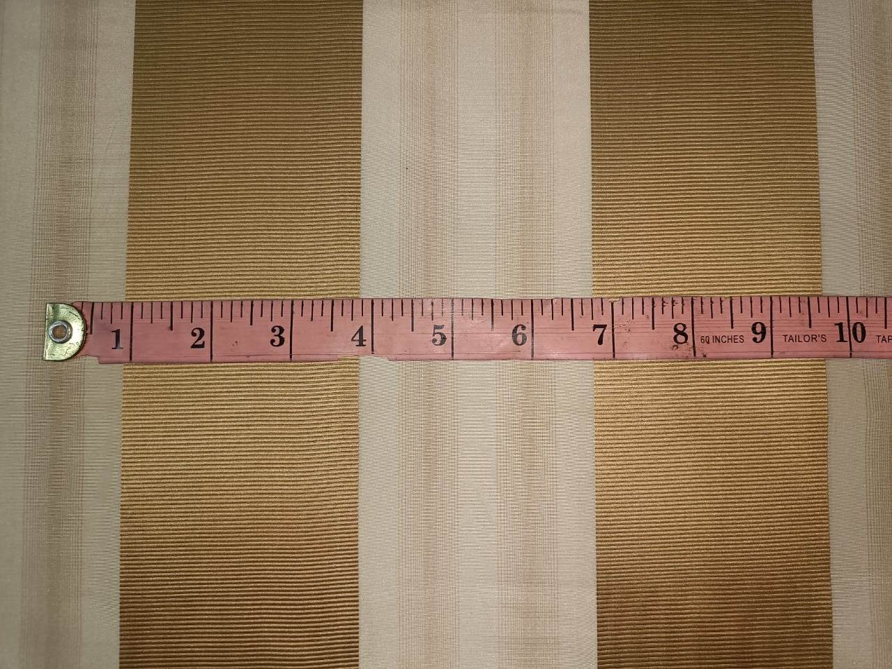 100% silk taffeta satin stripe shades of gold  TAFS72[5]