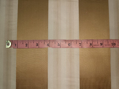100% silk taffeta satin stripe shades of gold  TAFS72[5]