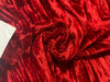100% Crushed Velvet Fabric 44" wide available in  3 colors [Red Wine/bright red/ navy] [15346/47/10286]