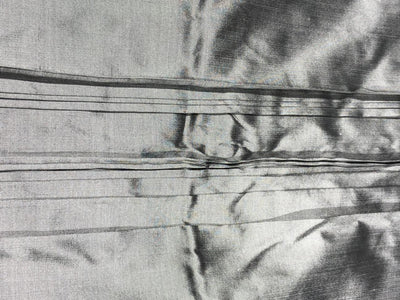 Silk Dupioni fabric SILVER [silver grey x ivory]  color 54" wide DUP426