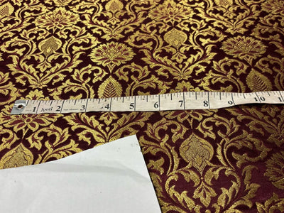 Brocade jacquard fabric 44" wide ~available in two colors PURPLE AND DARK MAHOGANY BRO827/829
