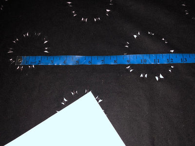 SILK  WOOL EMBROIDERY 54" wide BLACK  [16961]