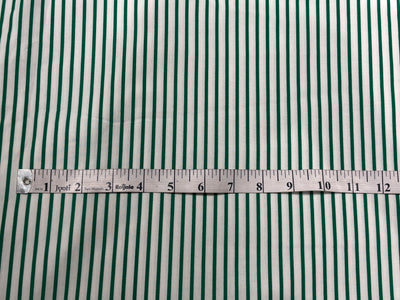 100% Cotton Poplin 58" wide green and white  stripes  [17795]