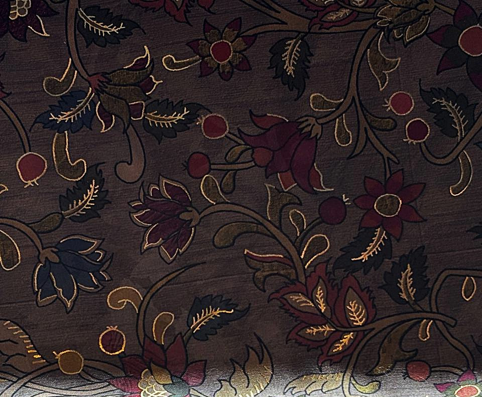 Modal Satin Digital Foil Print 44" available in 3 prints Indian classic ,grey floral and snake skin floral [18607/08/09]