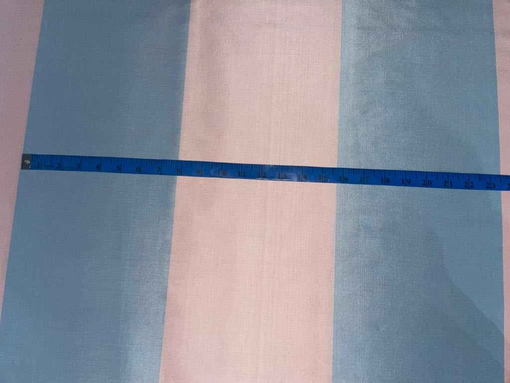 100% Silk Dupion Pastel Pink and Blue stripes 44" wide DUPNEWS11[1]