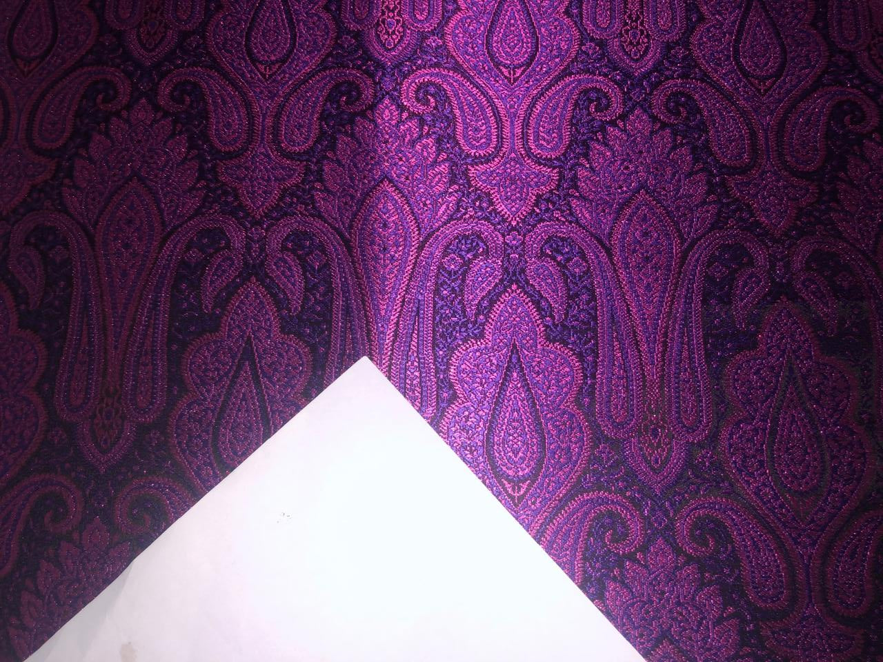 Silk Brocade fabric 44" wide  PURPLE AND PINK  JACQUARD   BRO910[6]