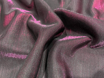 METALIC LYCRA PINK X BLACK COLOR FABRIC 58" Wide [15502]