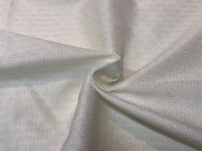 Silk Brocade fabric motifs with subtle lurex in 2 different colors white ivory and baby pink BRO1098[3/4]