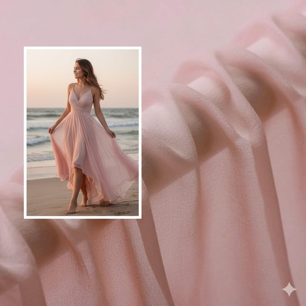 100% Silk Georgette Premium Sheer natural white [dyeable]  60g/m² 137cm Wide Bridal Gown