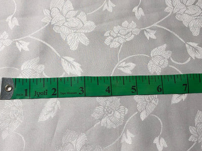 Silk  Satin JACQUARD IVORY WHITE 44" wide available in abstract,floral,roses,waves and triangles jacquard  designs