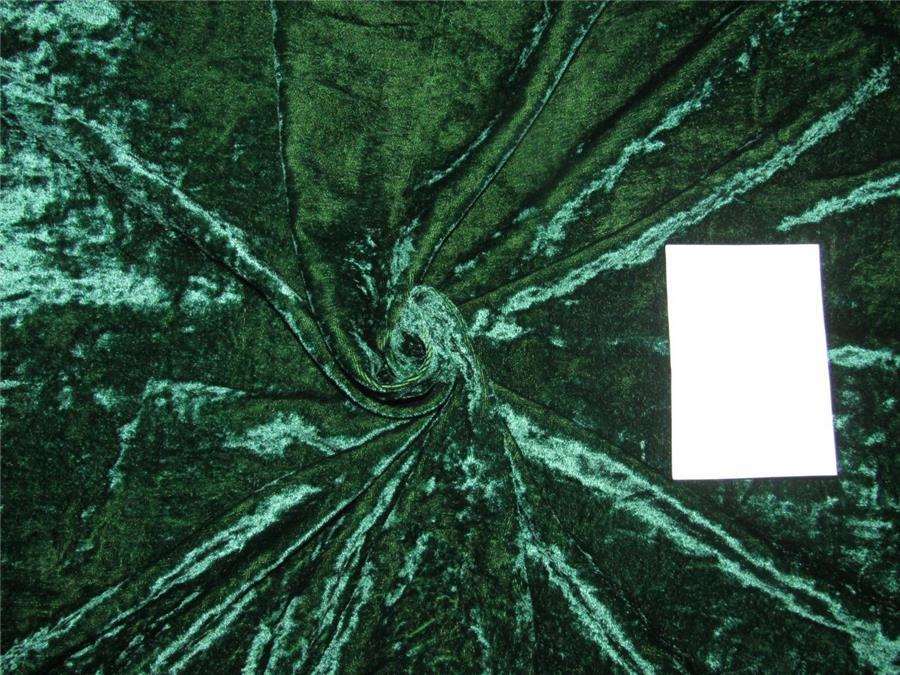 100% Chinese Plush Silk Emerald Green Velvet Fabric ~ 44&quot; wide