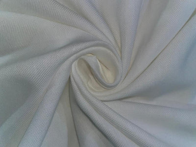 COTTON 64% X LINEN 33% X LYCRA STRUCTURED DOBBY FABRIC 58 INCH WIDE WHITE DYEABLE [15342]