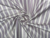 SILK TAFFETA Fabric Light Lilac,Ivory &amp; Black color STRIPES 54" wide TAF#S119