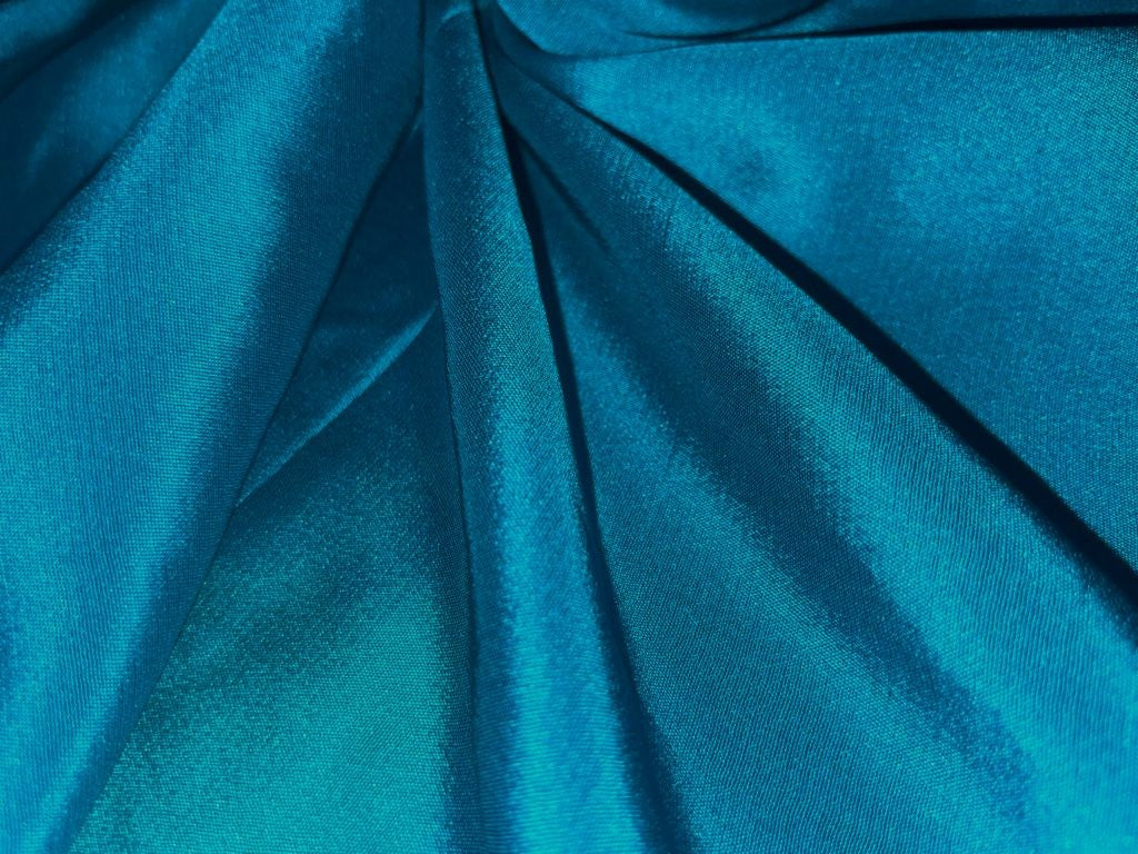 100% pure silk crepe Peacock blue 150 grams 44" wide [15460]