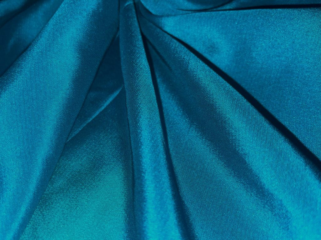 100% pure silk crepe Peacock blue 150 grams 44" wide [15460]