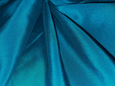 100% pure silk crepe Peacock blue 150 grams 44" wide [15460]