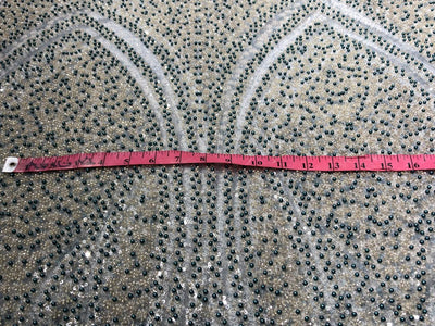 NET fabric with sequins and  pearls available in 2 colors black and white 56" wide [17807/08]