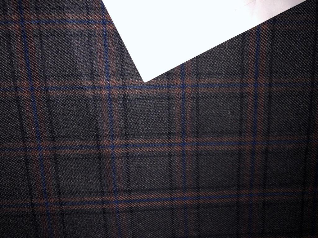 Light weight Suiting plaids TWEED Fabric 58" available in 2 colors silver grey and charcoal grey[15643/44]