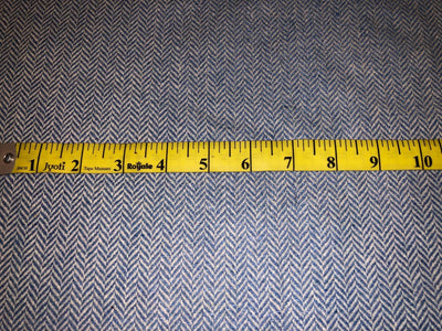 Tweed Suiting fabric is made from recycled wool/ viscose/polyester &amp; cotton acrylic 58" wide blue herringbone  [18316]