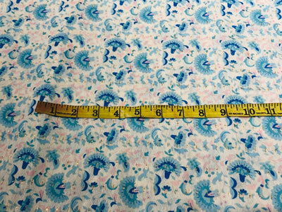 Silk Brocade fabric 56" ivory with blue and pink floral and very subtle metallic gold jacquard BRO1060[1]