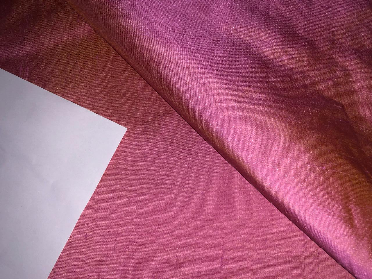 100% pure silk dupioni fabric PINK X GOLD color 54" wide DUP399[3]