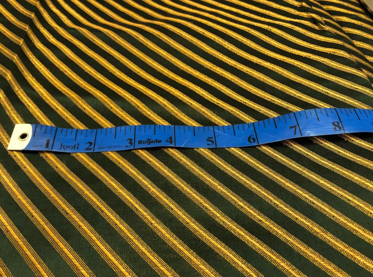 Silk Brocade fabric available in 6 colors royal blue/purple/mustard gold/red/green and gold stripe jacquard 44" WIDE BRO900[1,2.3,4.5,6]