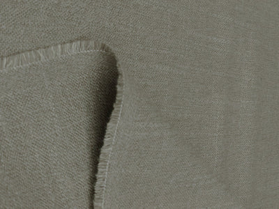 Suiting Poly jute fabric is a   blend of natural jute fibers and synthetic polyester olive beige color [18641]