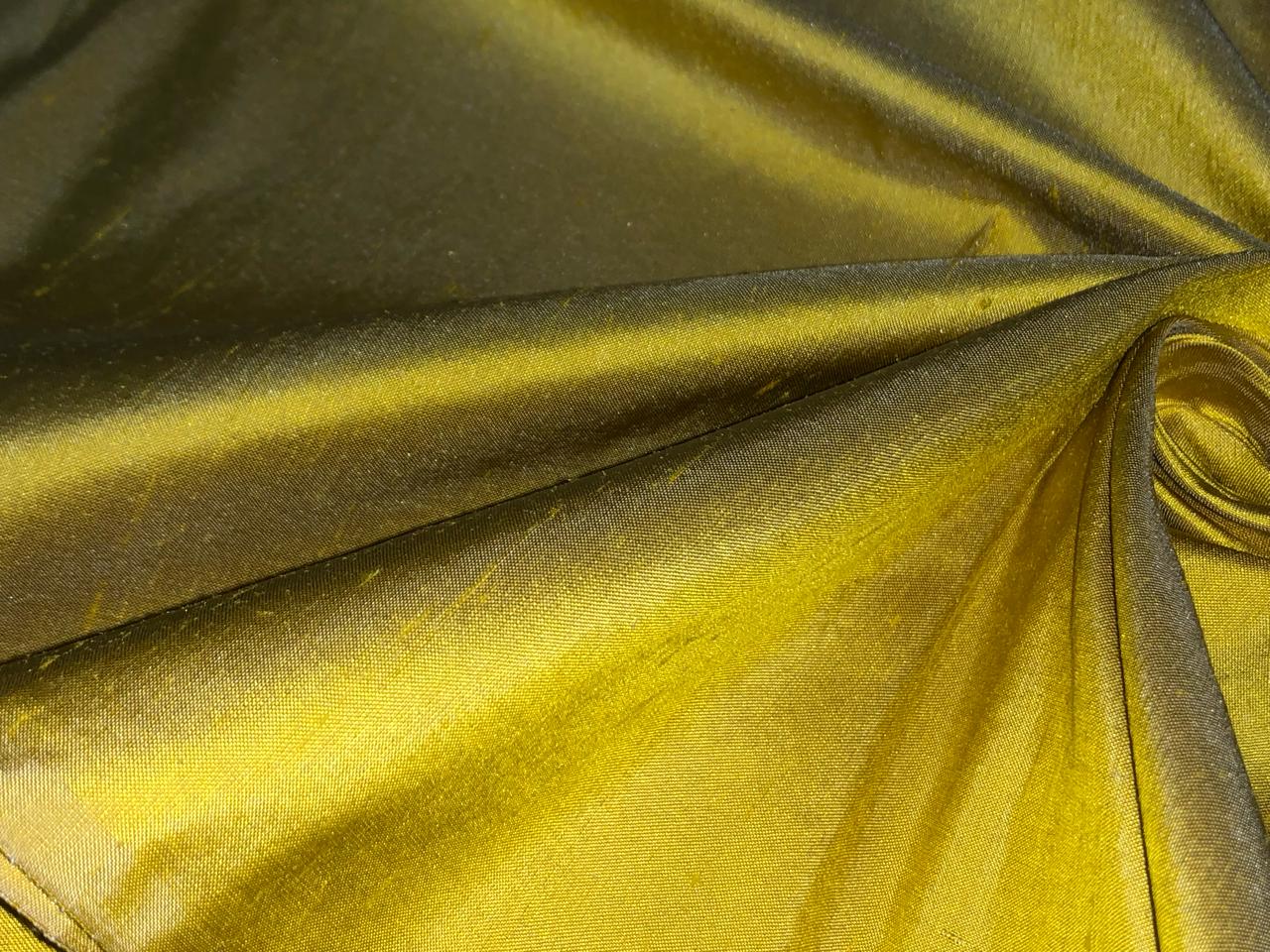 100% pure silk dupioni fabric YELLOW color 54" wide DUP399[2]