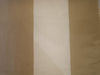 100% Silk Taffeta Fabric Butter Cream & Gold stripes 48" wide TAFS43