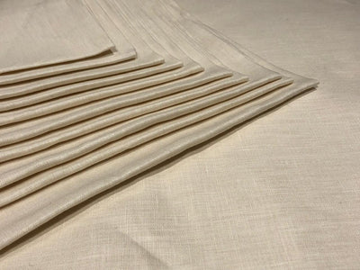 100% Linen premium heavy 44lea  suiting fabric 58" wide available in 3 colors ivory tusk, peach ,and light olive