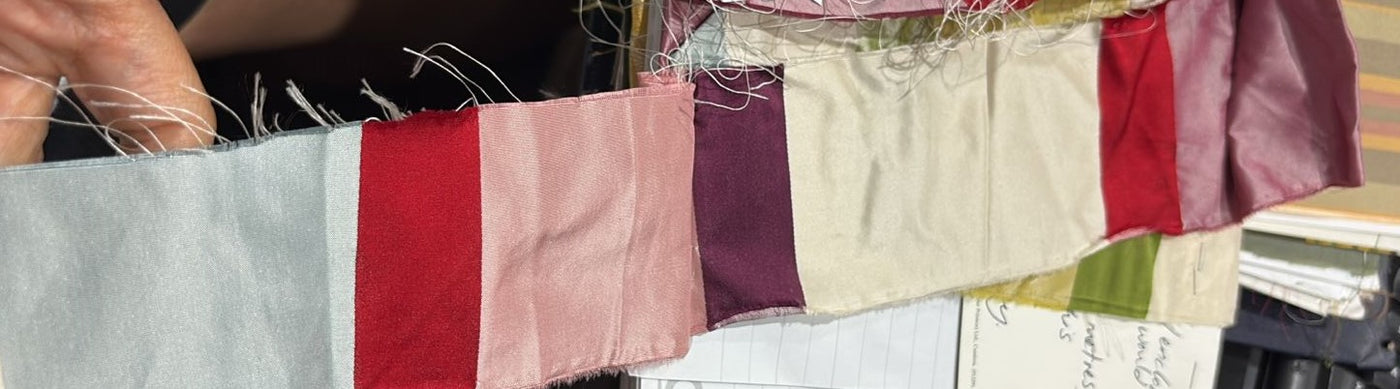 100% silk Taffeta  multi color satin Stripes TAFS169 54"wide