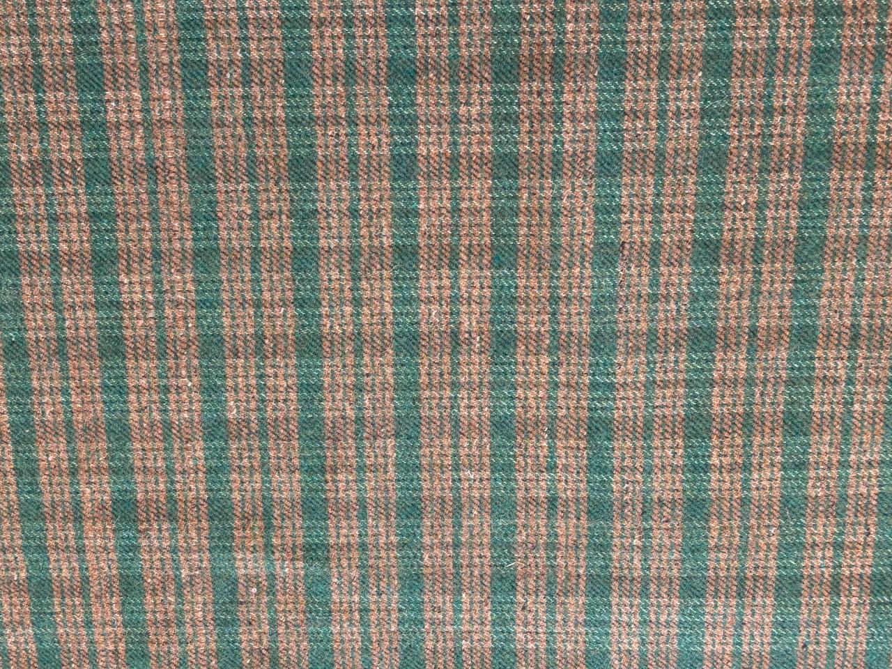 Tweed Premium Suiting Wool Blended plaids in green and  mustard tan Fabric 58" wide [18280]